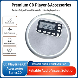 Reproductor de CD portátil de metal plateado personalizado de fábrica con pantalla LCD para estudiantes de inglés, herramienta educativa. - Product Image 1