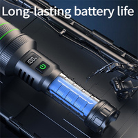 Lampe torche tactique à haute puissance 60W, portée de 1000 m, réglage de la mise au point, lanterne de haute qualité à haute intensité, lampe torche LED rechargeable