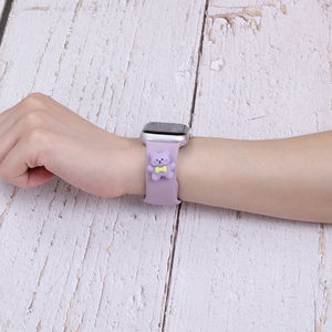 Correa de Goma para <span class=keywords><strong>Apple</strong></span> <span class=keywords><strong>Watch</strong></span> Ultra, Brazalete de Silicona con Decoración de Muñecas 3D, 49mm, 45mm para Niños - Product Image 2