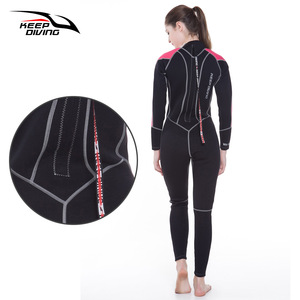 Keep Diving 3mm One Piece <b>Wetsuit</b> Women Long Sleeve High Neck Neoprene Diving Suit - Product Image 5