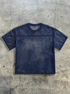 Camiseta de malla holgada para hombre con estampado numérico, manga corta, estilo urbano, informal, con gráfico, para verano - Product Image 3