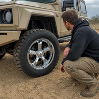 Nouvelles jantes en alliage d'aluminium forgé à 5 branches, à profil profond, finition noir mat, 26 pouces, haute performance tout-terrain pour grands SUV