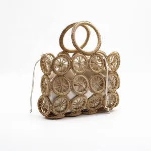 OEM женская модная мини-сумка-клатч, изысканный уникальный дизайн, летняя Соломенная пляжная сумка