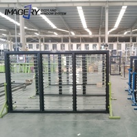 Fenêtre à persiennes en verre en alliage d'aluminium, fenêtre de ventilation résistante aux intempéries pour usage extérieur commercial