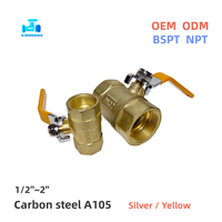 Katup Bola Baja Karbon Berkualitas Tinggi Harga Kompetitif OEM ODM Manual untuk Gas, Air, Minyak, Uap, Fitting Pipa Ulir Jantan/Betina