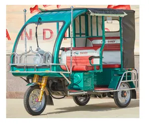 China Supplier Long Range E Rickshaw Half Open 3 Wheel Electric Powered Tuktuk Tricycles