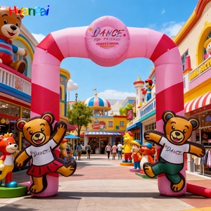 Arche gonflable multicolore en forme d'ours mignon <span class=keywords><strong>pour</strong></span> événements, décoration <span class=keywords><strong>de</strong></span> salon professionnel, <span class=keywords><strong>location</strong></span> <span class=keywords><strong>pour</strong></span> fête d'anniversaire, ouverture <span class=keywords><strong>de</strong></span> compétition sportive et <span class=keywords><strong>de</strong></span> football - Product Image 1