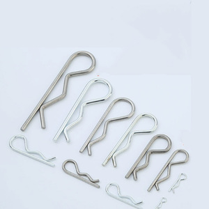Clip de retenue à ressort en forme de R, plaqué zinc, tailles assorties, goupille de sécurité en forme de R pour la fixation de machines, de tracteurs et de remorques - Product Image 2