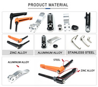 Levier à dégagement rapide en alliage d'aluminium usiné CNC M5 M6 M8, boulon QR anodisé haute résistance, levier à came