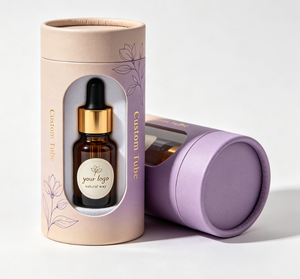 <b>Customized</b> Paper Cosmetic Tube, Round Cardboard Box for <b>Lipstick</b>/Lip Balm/Makeup Brushes, Eco-Friendly Kraft Cylinder Container - Product Image 3