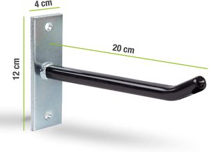 <span class=keywords><strong>Ganci</strong></span> per montaggio a parete resistente, sistema di stoccaggio pneumatici con rivestimento antiscivolo, appendere strumenti pesanti fino a 88 libbre - Product Image 2