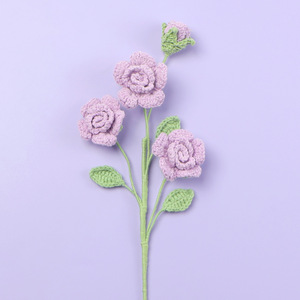 Rosa de Barbie hecha a mano con ganchillo, flor fresca preservada, flor artificial, regalo para novia, decoración - Product Image 3