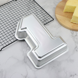 Aluminum Alloy Number One Baking Mold 1 Piece For Cake Chocolate Pudding Making Oven Safe - Product Image 3