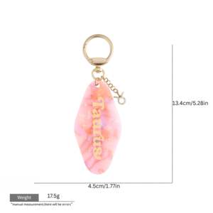 Amuleto con Símbolo del Signo del Zodiaco, Etiqueta Acrílica Colorida, Llavero Personalizado, Amuletos para Bolsos - Product Image 6