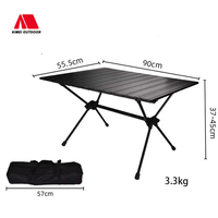 Neuer tragbarer Outdoor-Camping-Tisch mit verstellbarem Doppelgestell aus leichter Aluminiumlegierung für Grill und Lagerung