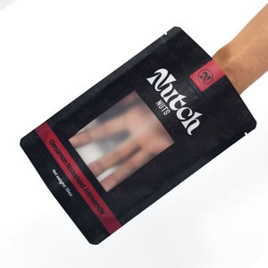 Imprimé personnalisé recyclable 1g 3.5g 7g Sachet exotique en mylar noir mat anti-odeur avec fenêtre Sachet Cookie - Product Image 3