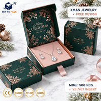 Boîte d'expédition de Noël personnalisée en carton ondulé kraft recyclé, emballage cadeau couleur avec logo, vente en gros