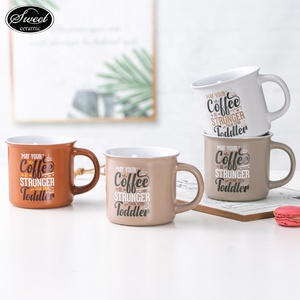 Nuova Tazza in Ceramica Smaltata SWT da 14oz con Disegni di Caffè, Colori Caffè, Set di Tazze in Ceramica per Campeggio e Attività all'Aperto, Idea Regalo - Product Image 2