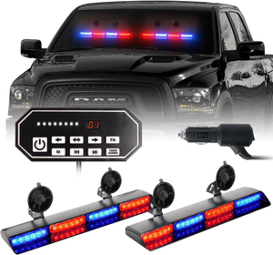 2x16.8 inch LED thanh ánh sáng Điều kiện Mới cố vấn giao thông khẩn cấp đèn nhấp nháy 48led nhấp nháy cảnh báo nội thất kính chắn gió ánh sáng - Product Image 1