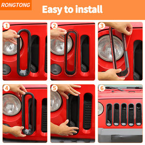 Couvre-phare avant de voiture/clignotant/grilles décoratives pour <span class=keywords><strong>Jeep</strong></span> <span class=keywords><strong>Wrangler</strong></span> JK 2007-2017, <span class=keywords><strong>accessoires</strong></span> de style - Product Image 3