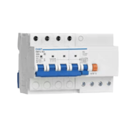 Disjoncteur différentiel électromagnétique miniature Chint 50A 63A NB1L-63 4P Type C 4,5kA en polycarbonate pour montage sur rail