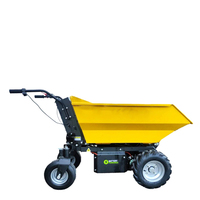 Zugelassene 500kg Traglast Batteriebetriebene Motor-Schubkarre 4-Rad Elektrischer Transporter Mini Baustellen-Dumper Elektrokarre