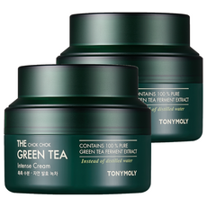 Tony Moly Intense Green Tea Moisture Cream 60ml Juego de 2 piezas Gel para el cuidado de la piel facial certificado GMP con ingrediente principal glicerina - Product Image 1