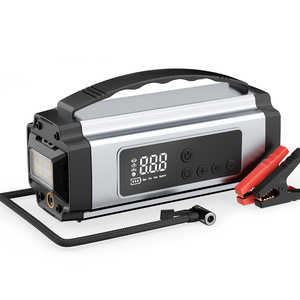 Inflador Eléctrico para Neumáticos de Auto, Cilindro de 22 mm, 25 L/min, Arrancador de Emergencia de 12 V con Luz LED, Fuente de Alimentación de Emergencia - Product Image 1