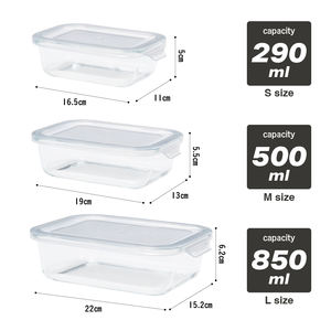 Juego de 2 recipientes de vidrio resistentes al calor Atomico para almacenar alimentos (S/M/L) - Product Image 6