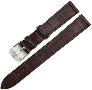 Bracelet de montre connectée de luxe en cuir véritable grain crocodile respirant pour <span class=keywords><strong>homme</strong></span>, boucle ardillon, utilisations multiples, différentes tailles 14 mm - Product Image 3