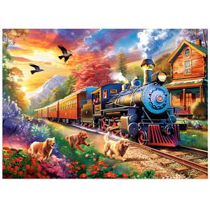 Puzzles personnalisés de <span class=keywords><strong>500</strong></span> <span class=keywords><strong>pièces</strong></span> pour adultes Puzzles en papier pour chiens pour adultes Puzzles de train Grand cadeau - Product Image 1