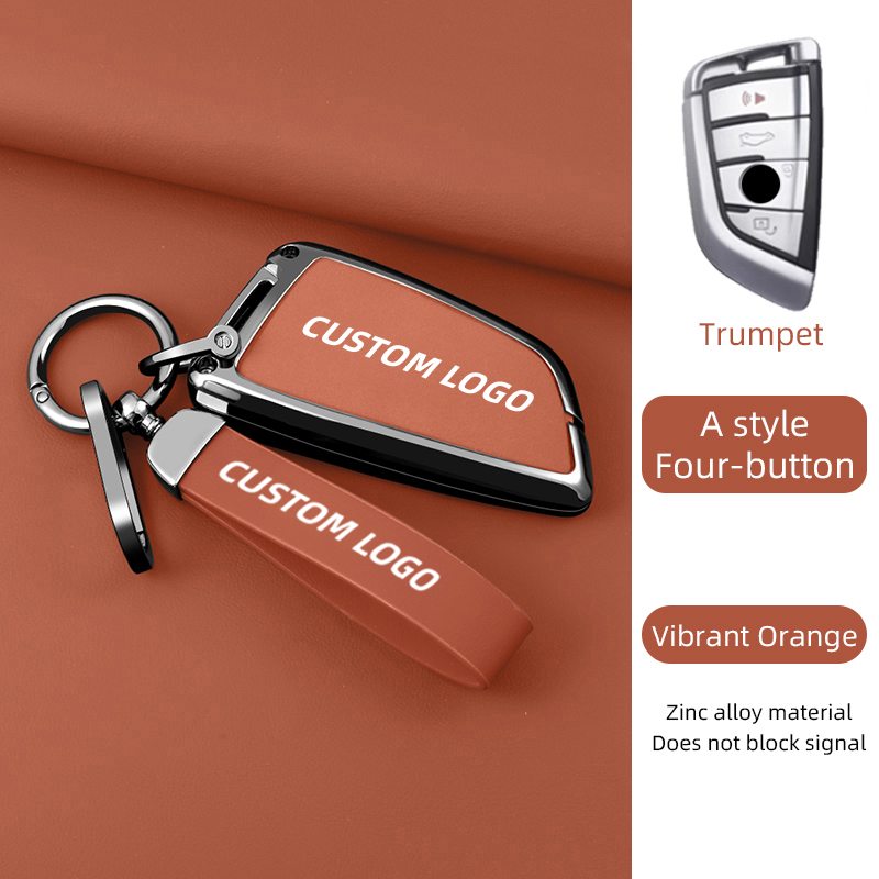 Orange with Hand Strap Type A 4 buttons Horn key