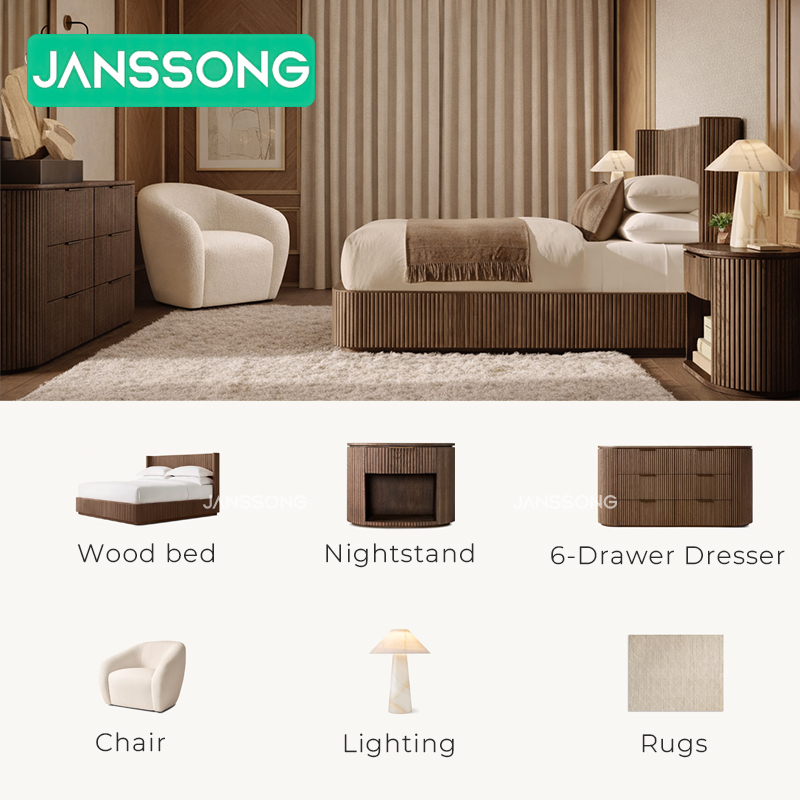 Hotel Bedroom Luxury Villa Furniture Set