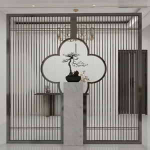Cloison de séparation en verre et acier inoxydable sur mesure, panneau de séparation de pièce, insonorisant, mur rideau intérieur - Product Image 4