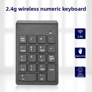 <span class=keywords><strong>Clavier</strong></span> <span class=keywords><strong>numérique</strong></span> sans fil miniature 24G pour ordinateur de bureau, comptabilité, finance, sans rétroéclairage - Product Image 3