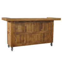 Comptoir de bar moderne en bois personnalisable pour café, restaurant, mariage, hôtel, salon et repas en plein air