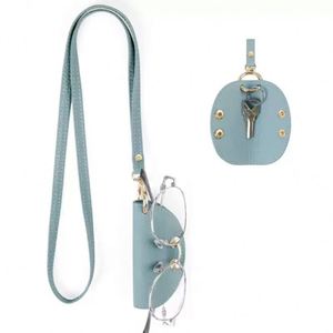 New Trend PU Leather <b>Glasses</b> Holder Neck Strap Portable Key Holder Stylish Eyeglasses Sunglasses <b>Case</b> Travel Promotional Gift - Product Image 1