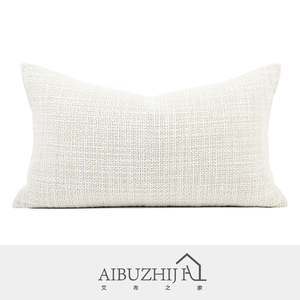 AIBUZHIJIA fodera per cuscini 30*50 fodera per cuscino bianca federa ricamata con <span class=keywords><strong>inchiostro</strong></span> cinese rettangolare ecologica - Product Image 2