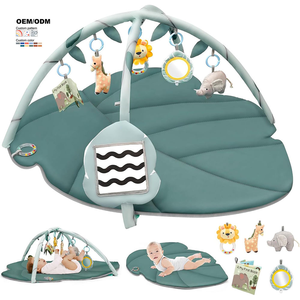 Gimnasio de Juego para Bebés con Diseño de Bosque de Hojas Verdes, Lavable a Máquina, Tapete de Actividades Montessori para Estimulación Temprana con Juguetes Colgantes, Regalo para Recién Nacidos - Product Image 1