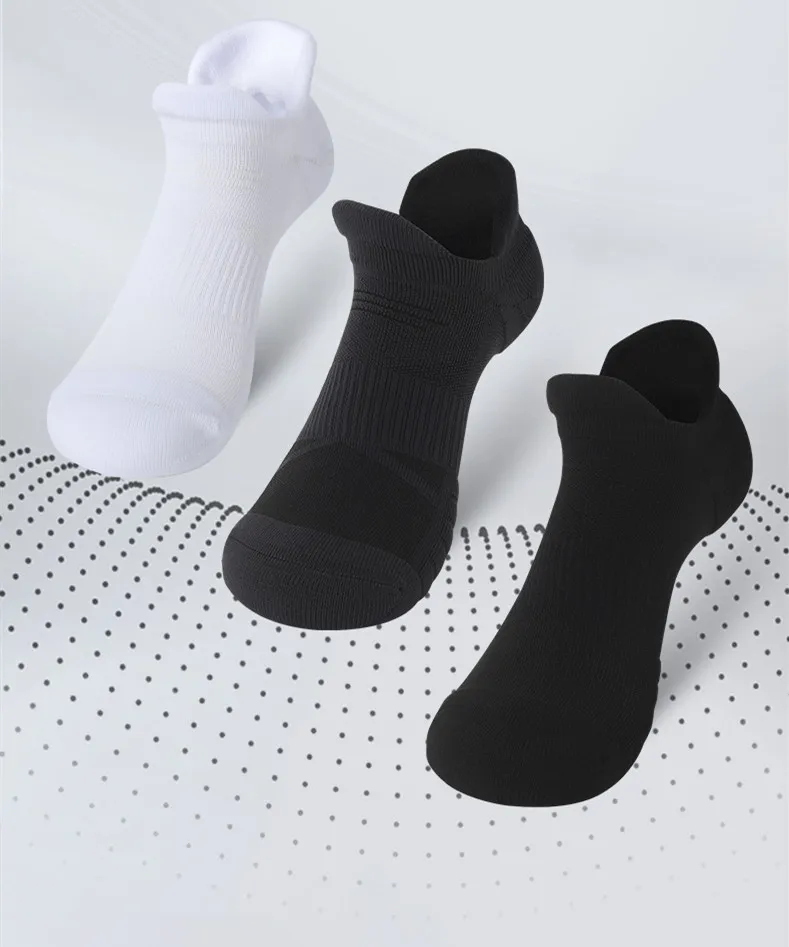 Мужские дышащие спортивные носки, однотонные мужские носки до щиколотки
