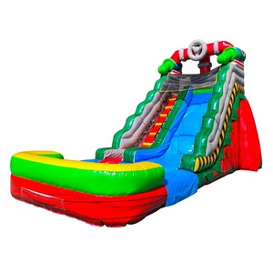 <span class=keywords><strong>Château</strong></span> gonflable aquatique avec toboggan aquatique gonflable, piscine, zones d'escalade et de ramassage, et jeux de sport et d'amusement pour l'extérieur - Product Image 1