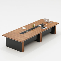 Meubles de bureau modernes et durables de luxe, table de formation, chaise, combinaison table de conférence, table en bois pour usage domestique, hôtel, école, 10 places