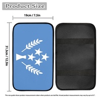 Coussin d'accoudoir universel pour voiture, fin, imprimé drapeau Kosrae, en polyester doux, rectangulaire, ornement d'intérieur automobile tendance