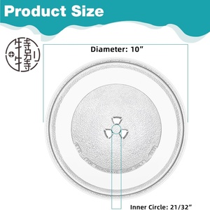 Plateau tournant en verre pour four à <span class=keywords><strong>micro</strong></span>-ondes, plaque en verre de remplacement pour four à <span class=keywords><strong>micro</strong></span>-ondes, plaque en verre pour four à <span class=keywords><strong>micro</strong></span>-ondes de 10 pouces pour four à <span class=keywords><strong>micro</strong></span>-ondes <span class=keywords><strong>Samsung</strong></span> - Product Image 5