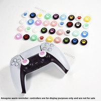 Capuchons de joystick en silicone pour manettes de jeu Pro avec motif patte d'animal