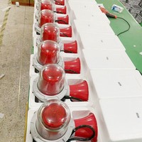 ATEX-sistema de alarma de sirena, luces estroboscópicas y sonoras de color rojo a prueba de explosiones, 180db