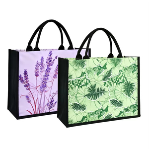 Sac fourre-tout en <span class=keywords><strong>toile</strong></span> de coton écologique, pliable et recyclable, avec poignée, design personnalisé avec logo d'entreprise. - Product Image 2
