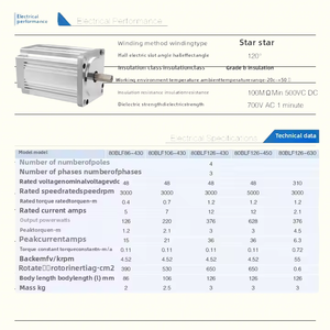 80 DC không chổi than motorhigh mô-men xoắn 376 Wát tốc độ cao 3000 vòng/phút phổ hội trường cảm biến cho nhà thông minh Fan 48V Điện áp định mức - Product Image 2