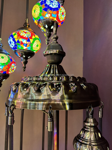 <span class=keywords><strong>Lampadaire</strong></span> marocain Marrakech 9 grands globes en verre mosaïque Vintage lampe sur pied décorative de <span class=keywords><strong>style</strong></span> bohème turc - Product Image 2