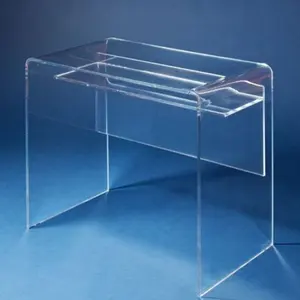 Acryl Glass Standing Desk Customized Acrylic Office Desk Transparent Glass Office Desk